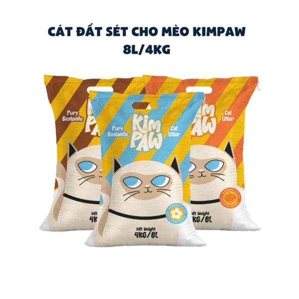 KIMPAW Bentonite 8L/4kg - Cát vệ sinh đất sét cho mèo