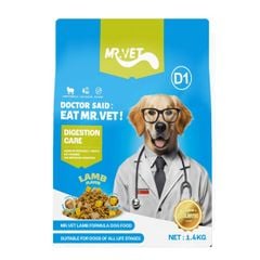 Mr.Vet D1 Digestion Care Lamb 1.4kg - Thức ăn hạt kèm thịt sấy cho chó vị cừu