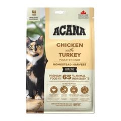 ACANA Homestead Harvest CHICKEN with TURKEY - Thức ăn hạt cho mèo lớn, thịt gà & gà tây