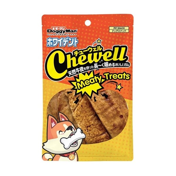 DoggyMan Chewell Meaty Treats - Cốt lết da bò tẩm vị BBQ 10 miếng