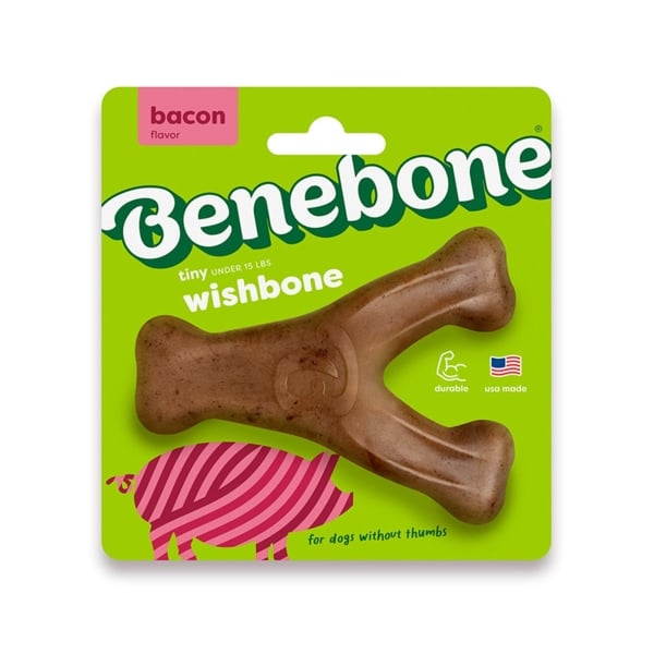Đồ chơi hương thịt xông khói Benebone Bacon Wishbone <7kg Tiny Dog Chew