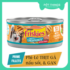Pate Mèo Friskies Tasty Treasures Prime Filets With Chicken In Gravy 156g with Liver