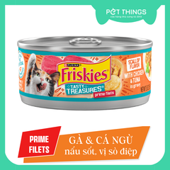 Pate Mèo Friskies Tasty Treasures Prime Filets With Chicken & Tuna In Gravy 156g