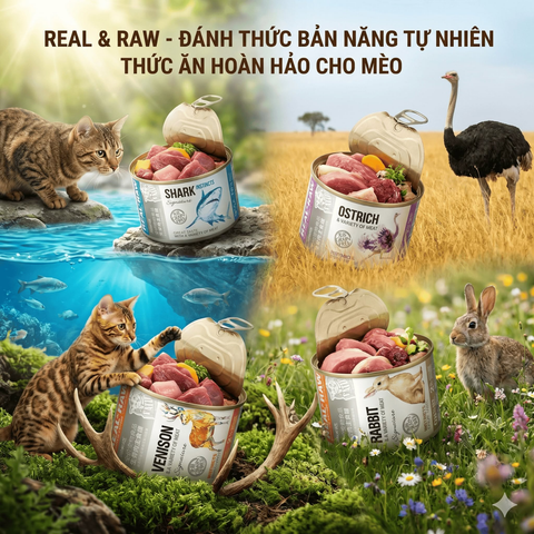 CATIDEA Real & Raw 170g Pate thịt hộp cho mèo