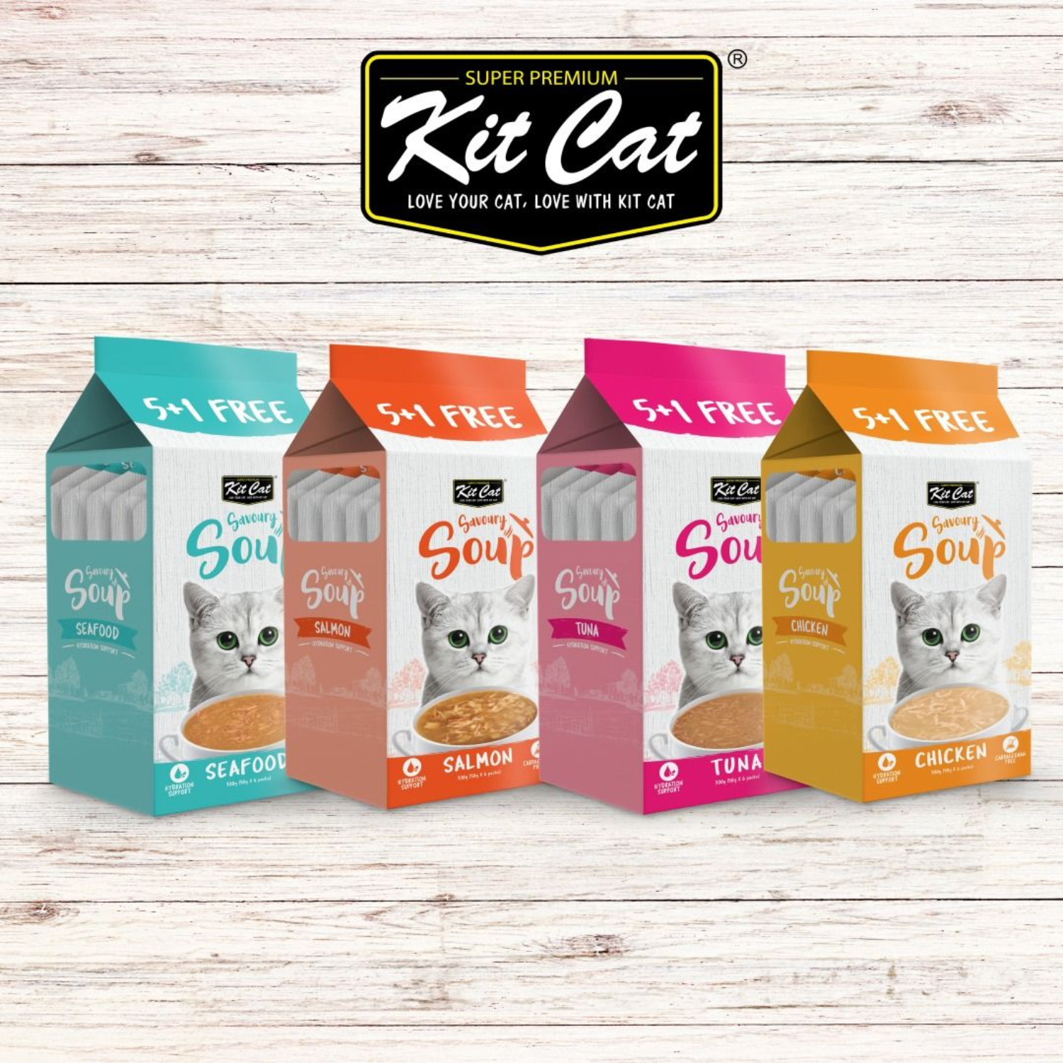 Kit Cat Savoury Soup 50g Súp thịt dinh dưỡng bù nước cho mèo