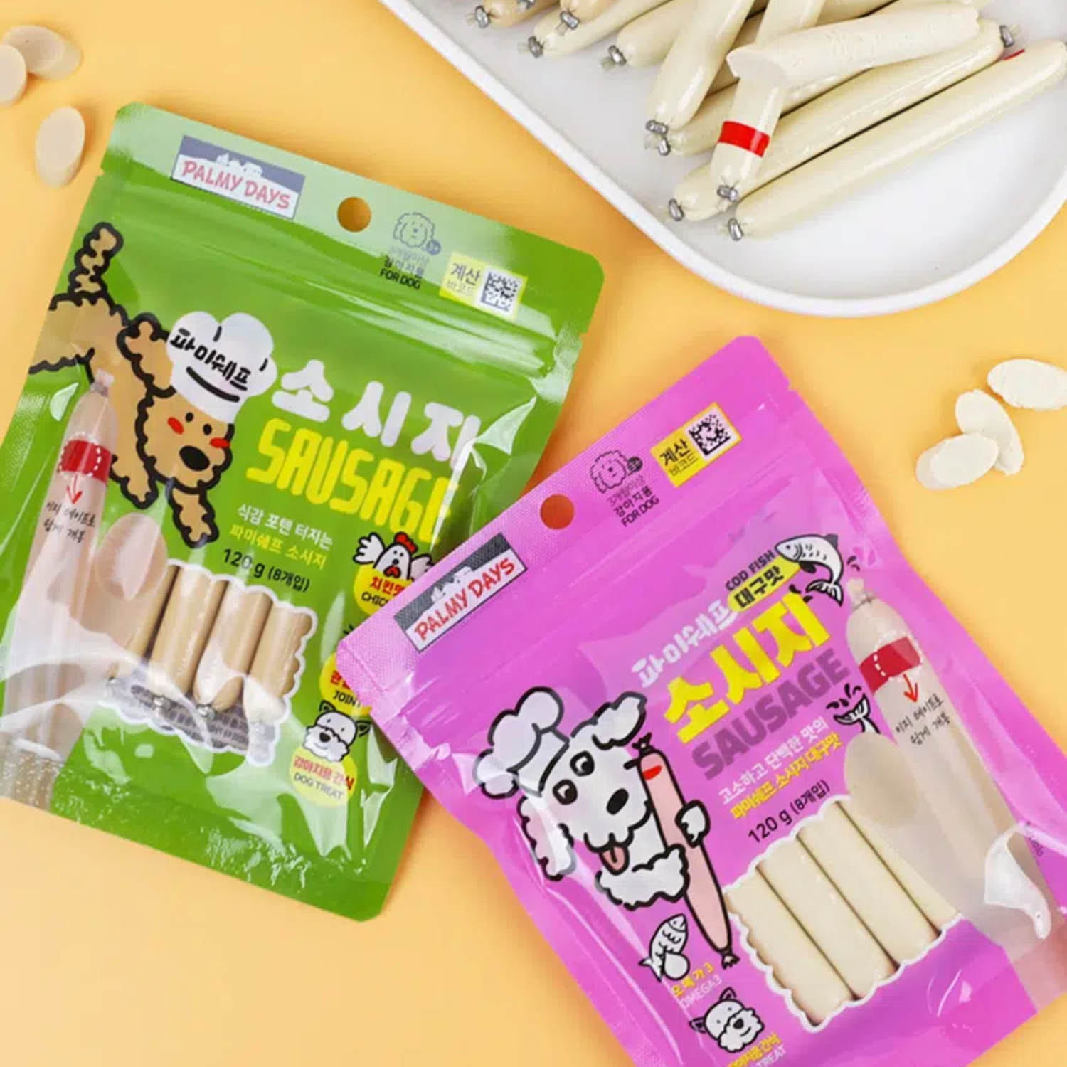 Xúc xích Gà cho Chó Palmy Days Sausage 120g (8 cây)