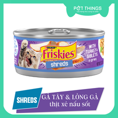 Pate Mèo Friskies Shreds With Turkey & Giblets In Gravy 156g