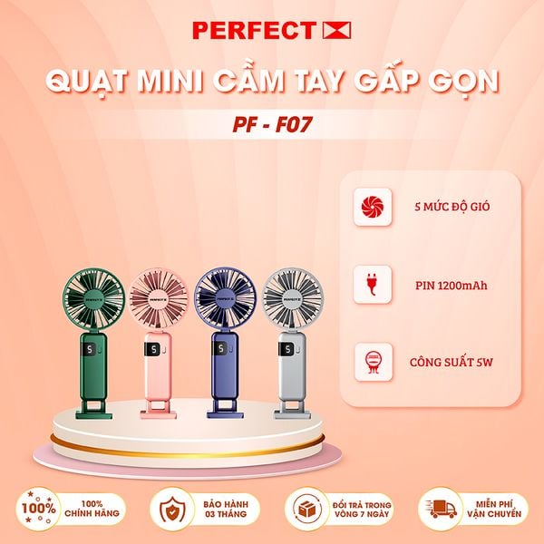 QUẠT MINI CẦM TAY GẤP GỌN PF-F07