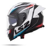 MŨ FULLFACE LS2 FF800 STORM II EVO - Trắng Xanh Đỏ