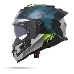  MŨ FULLFACE LS2 FF800 STORM II EVO - Xanh Đen Bạc 