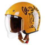 Nón 3/4 ROYAL M139 Kính Âm - Vàng Bóng Tem