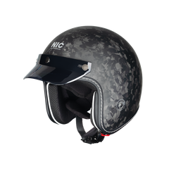  Mũ 3/4 NIC N03 Carbon - Forged Carbon Nhám 