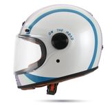 Mũ fullface Bulldog Shiba - Trắng Tem