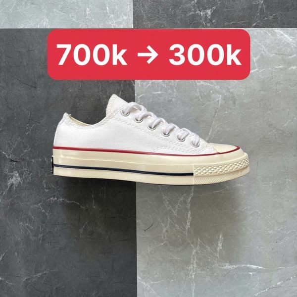  Giày Converse 1970s trắng Cổ Thấp (form rộng) 