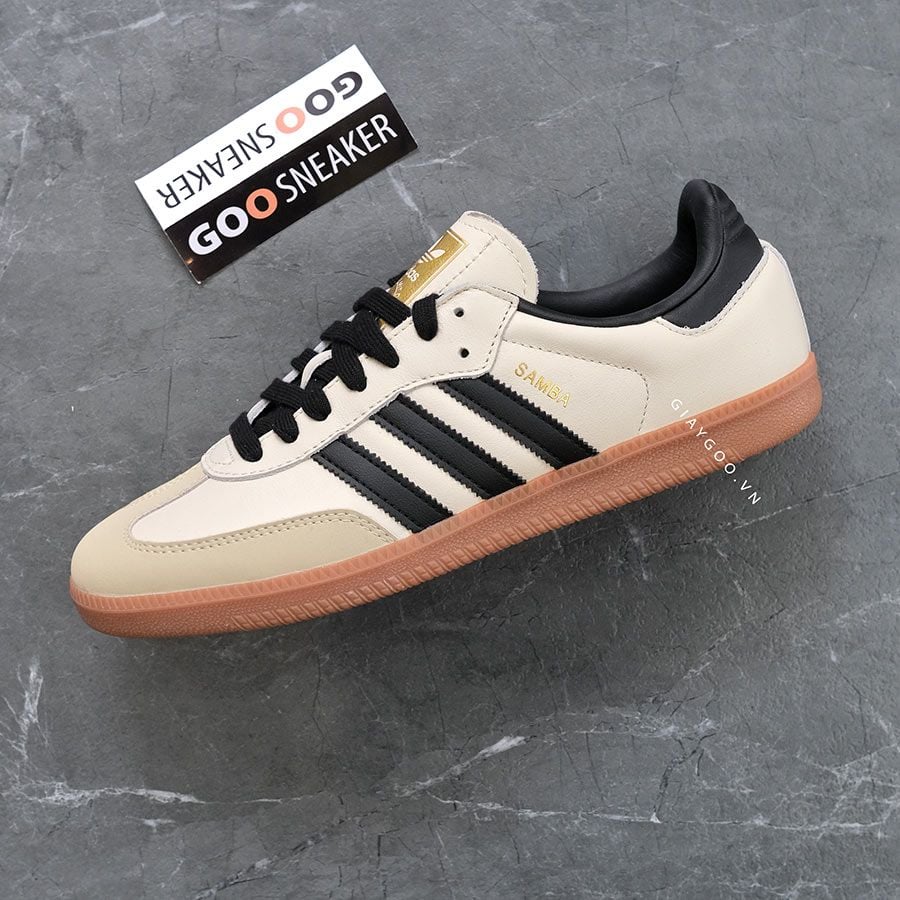 Da Thật) GIày Adidas Samba OG Cream White Sand Strata Best Quality