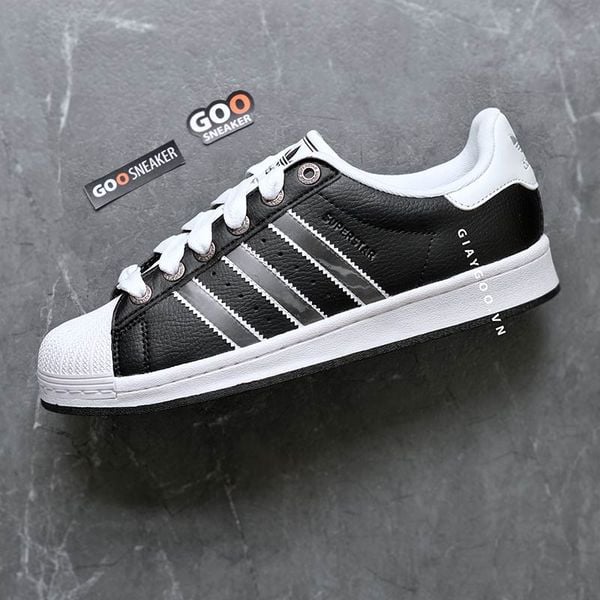  Giày Adidas Superstar II Core Black Matte Silver Best Quality 