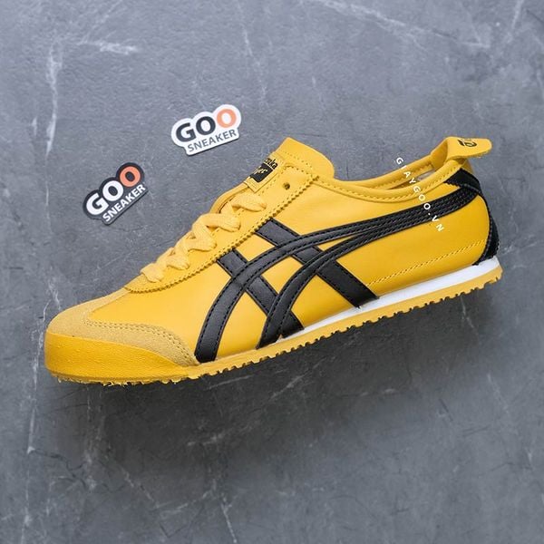  (Da thật) Onitsuka Tiger Mexico 66 Black Yellow 