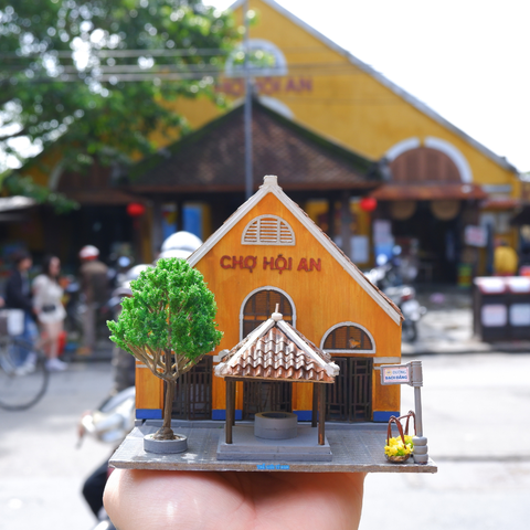 Mô Hình Hội An Thu Nhỏ - Chợ Hội An- HA164-01 (SẢN PHẨM CHƯA KÈM KEO)