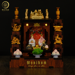 Set 1-6 COMBO 5 - BÀN THỜ KIM TÀI PHÚC ĐỊA + PHỤ KIỆN