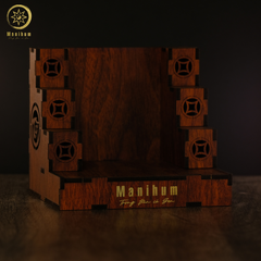 Bục Gỗ Tam Cấp MANIHUM Đài Tụ Tam Lộc - Quà Tặng May Mắn Phong Thủy Chiêu Tài - BTL-01