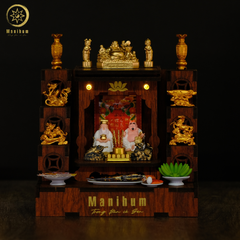 Set 1-5 COMBO 5 - BÀN THỜ KIM TÀI PHÚC ĐỊA + PHỤ KIỆN