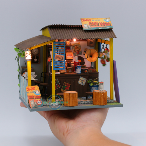 Mô Hình Sài Gòn Thu Nhỏ - Cà Phê Đá - AD07 (Sản phẩm chưa kèm keo)