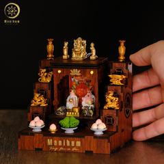 Set 1-3 COMBO 5 - BÀN THỜ  KIM TÀI PHÚC ĐỊA + PHỤ KIỆN