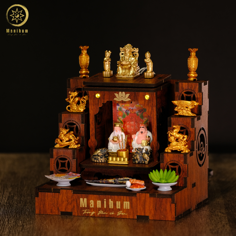 Set 1-2 COMBO 5 - BÀN THỜ  KIM TÀI PHÚC ĐỊA + PHỤ KIỆN