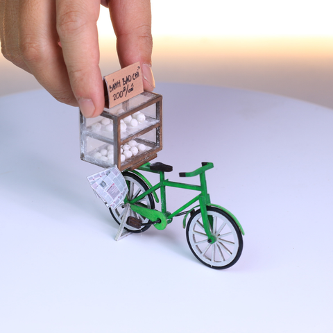 Sài Gòn Tí Hon - Mô Hình Hàng Rong - Xe Bánh Bao Chỉ - HR16