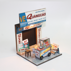Mô Hình Sài Gòn Thu Nhỏ - Xe Bánh Mỳ - AD02 (SẢN PHẨM CHƯA KÈM KEO)