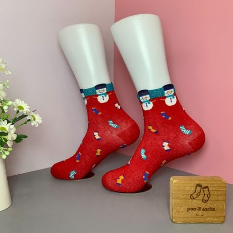  Vớ trung họa tiết giáng sinh nhấn cổ 