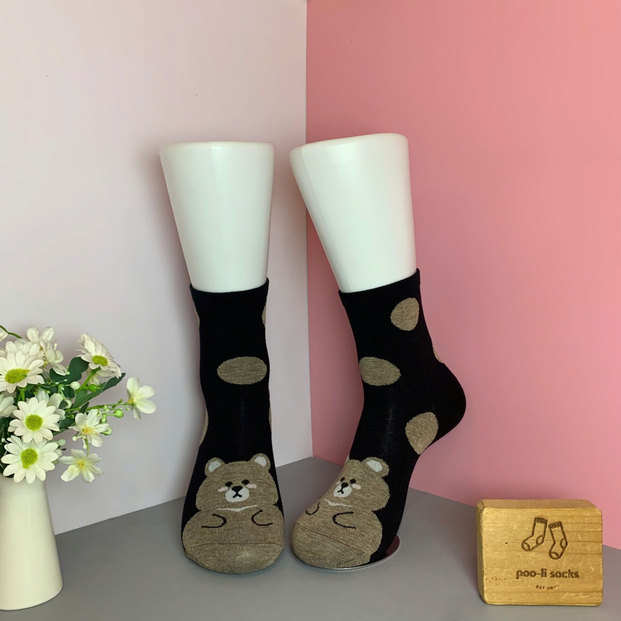 Vớ trung họa tiết mèo cún béo