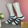 Vớ ngắn họa tiết sọc xanh lá to