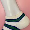 Vớ ngắn họa tiết sọc xanh lá to