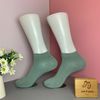 Vớ ngắn họa tiết màu trơn xanh lá