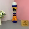 Vớ dài xanh vàng hoạ tiết GOKU cam