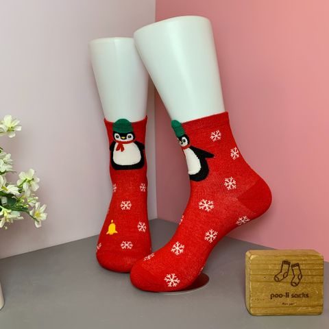  Vớ trung họa tiết giáng sinh chim cánh cụt 