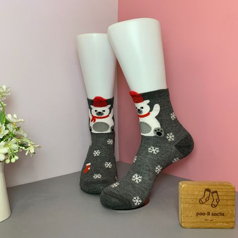  Vớ trung họa tiết giáng sinh gấu tuyết 