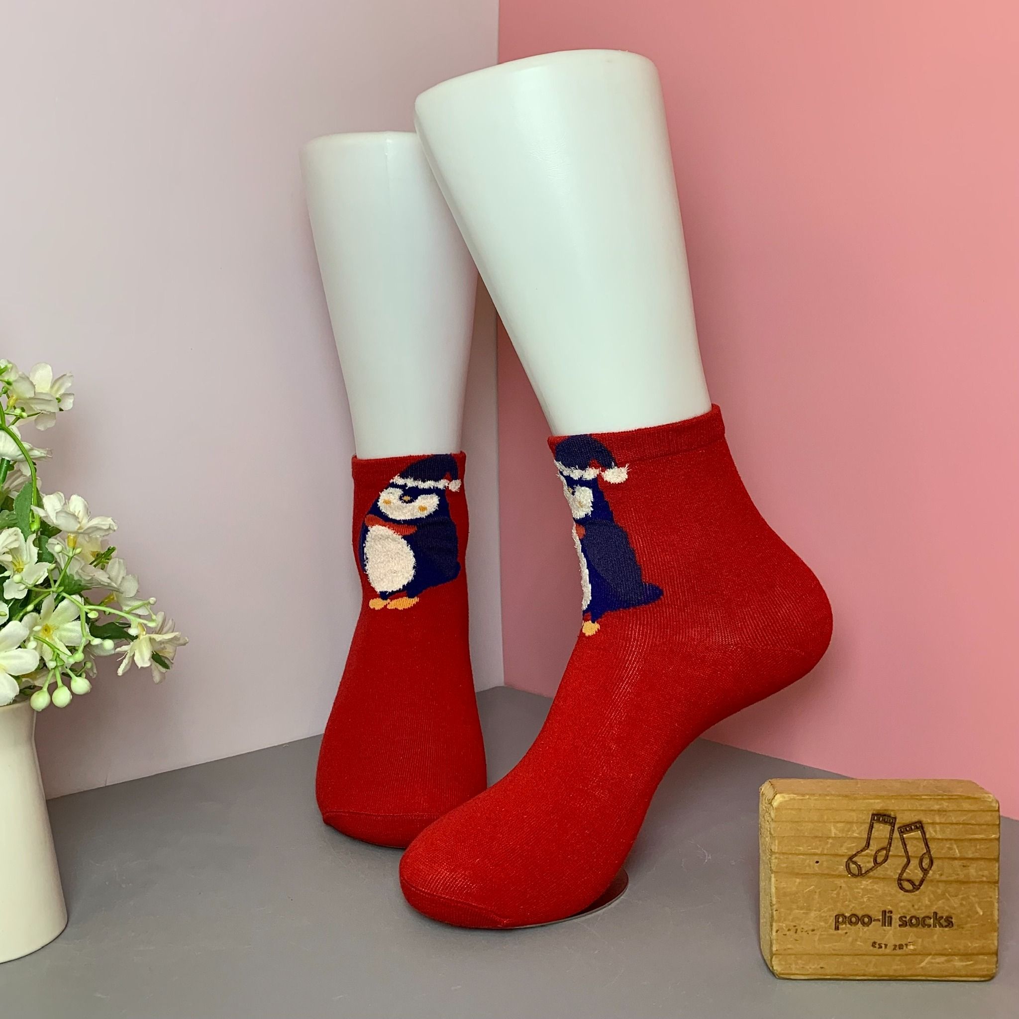 Vớ trung họa tiết giáng sinh - noel hình thú