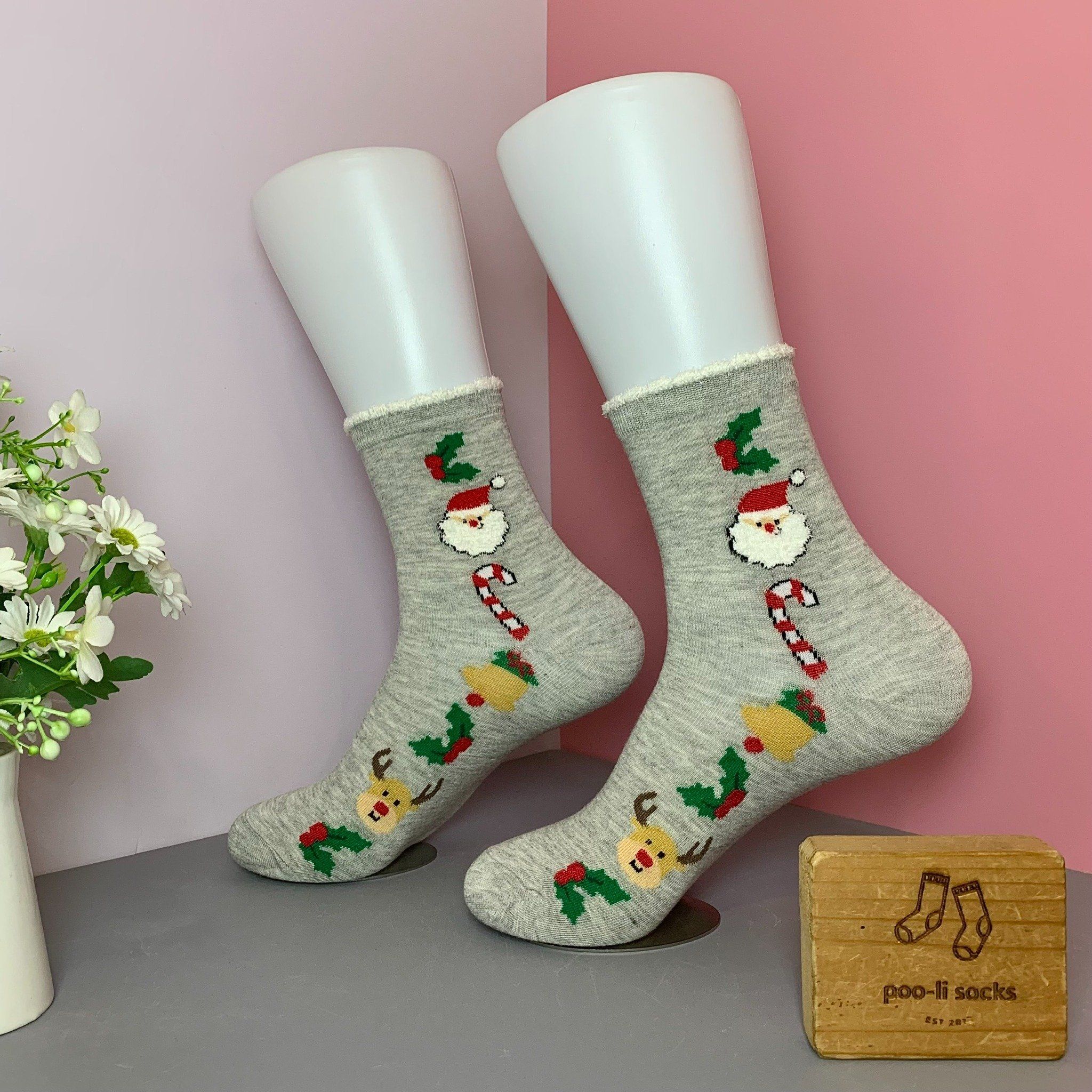 Vớ trung họa tiết giáng sinh