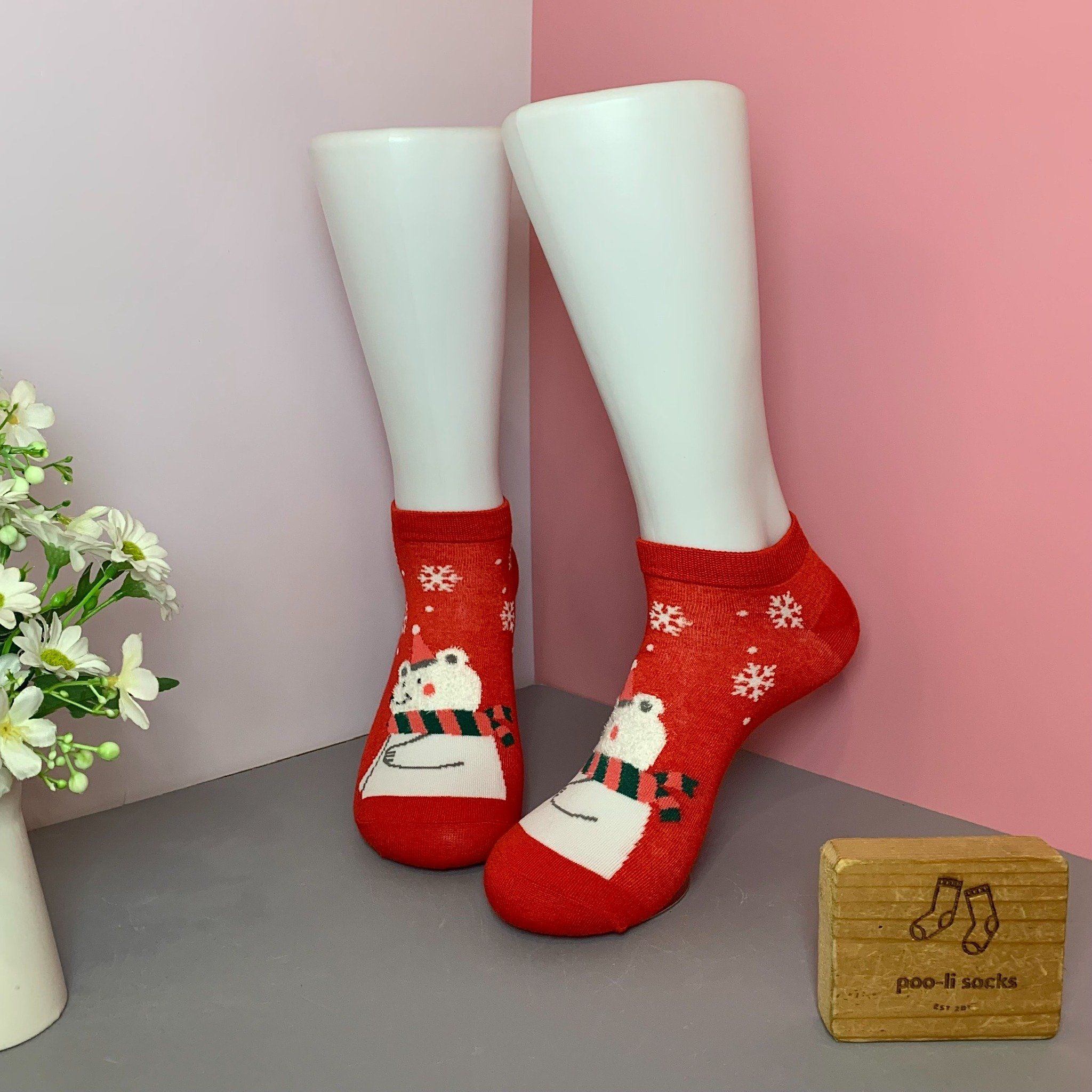 Vớ ngắn họa tiết giáng sinh