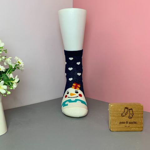  Vớ trung họa tiết người tuyết chấm bi 