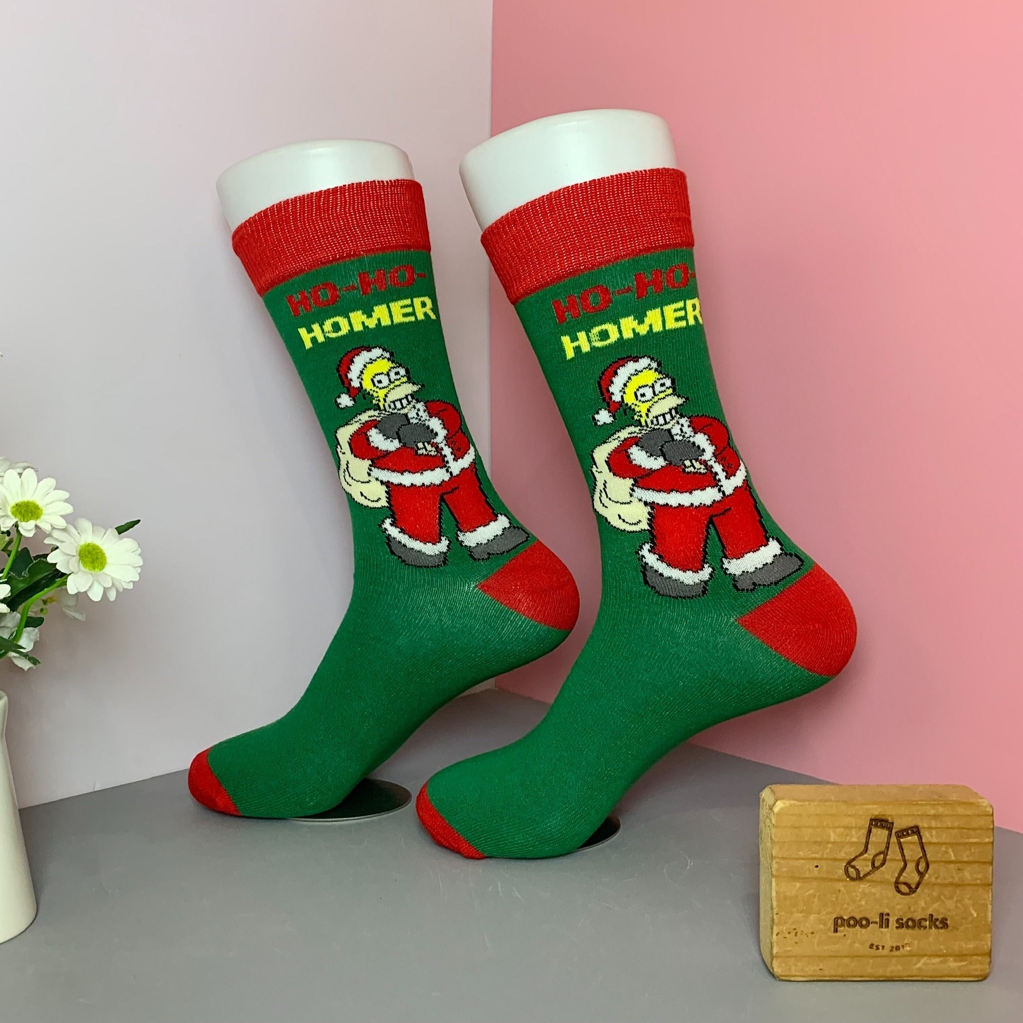 Vớ dài hoạ tiết minions giáng sinh - noel