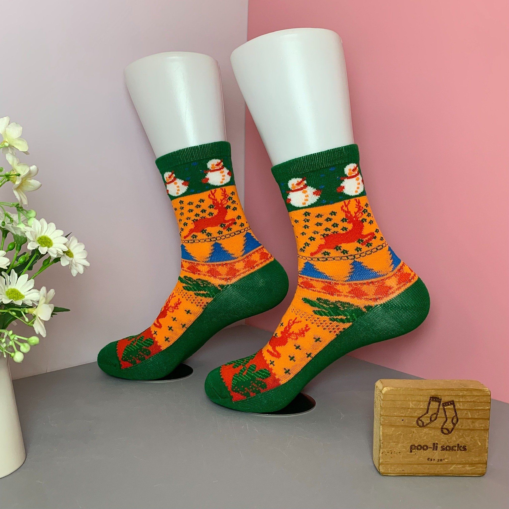 Vớ trung họa tiết giáng sinh - noel