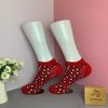 Vớ ngắn đỏ họa tiết đốm báo