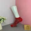 Vớ ngắn đỏ họa tiết đốm báo