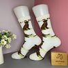 Vớ dài trắng hoạ tiết các giống chó