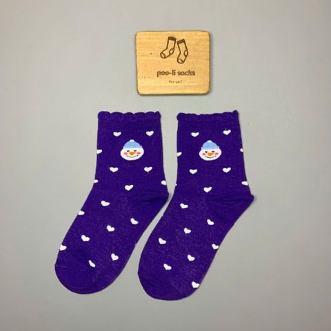  Vớ trung họa tiết giáng sinh tím 