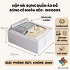 HỘP VẢI ĐỰNG ĐỒ CÓ KHÓA IKGoods 55cm - Trắng