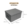 M - HỘP VẢI ĐỰNG ĐỒ ĐA NĂNG CÓ NẮP ĐẬY IKGOODS - Size M 30L